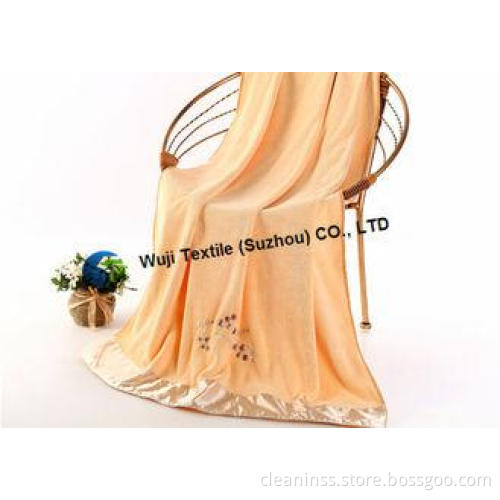 Eco-friendly Luxury Microfiber Bath Towels , Solid Color fo